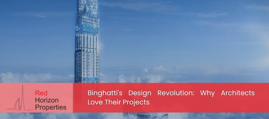 Binghatti Towers Dubai skyline architectural design featuring distinctive curved balconies and modern facade