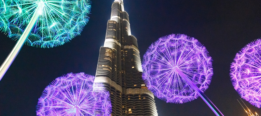 Dubai High Rise Buildings and Burj Khalifa