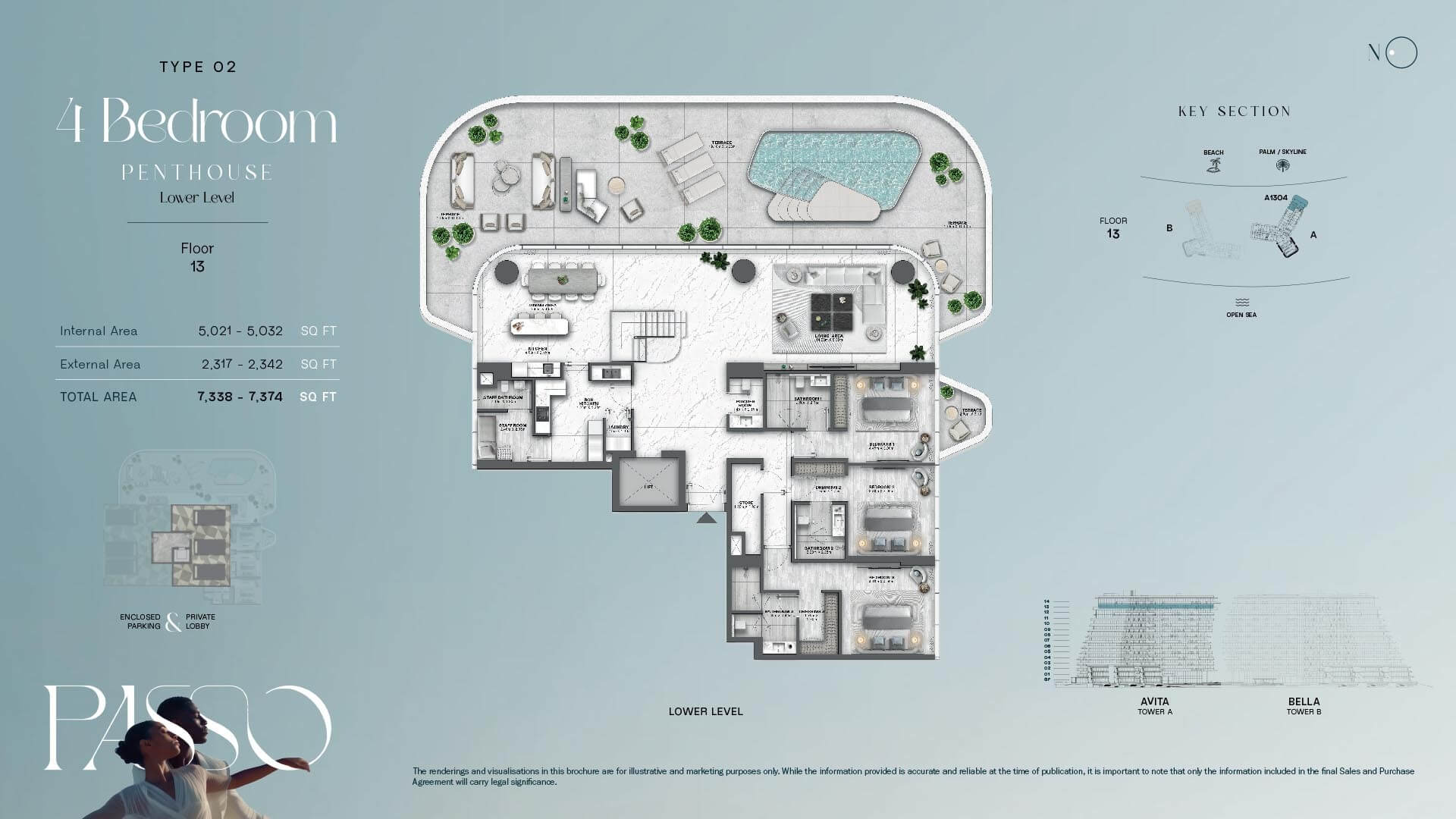 4 Bedroom + Maid + Pool