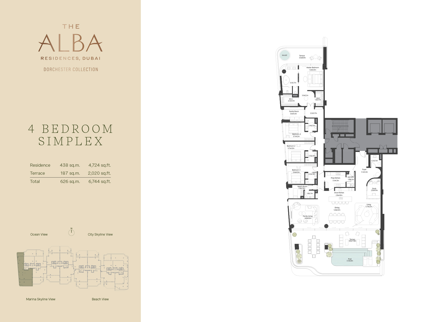 4 Bedroom + Pool + Maid