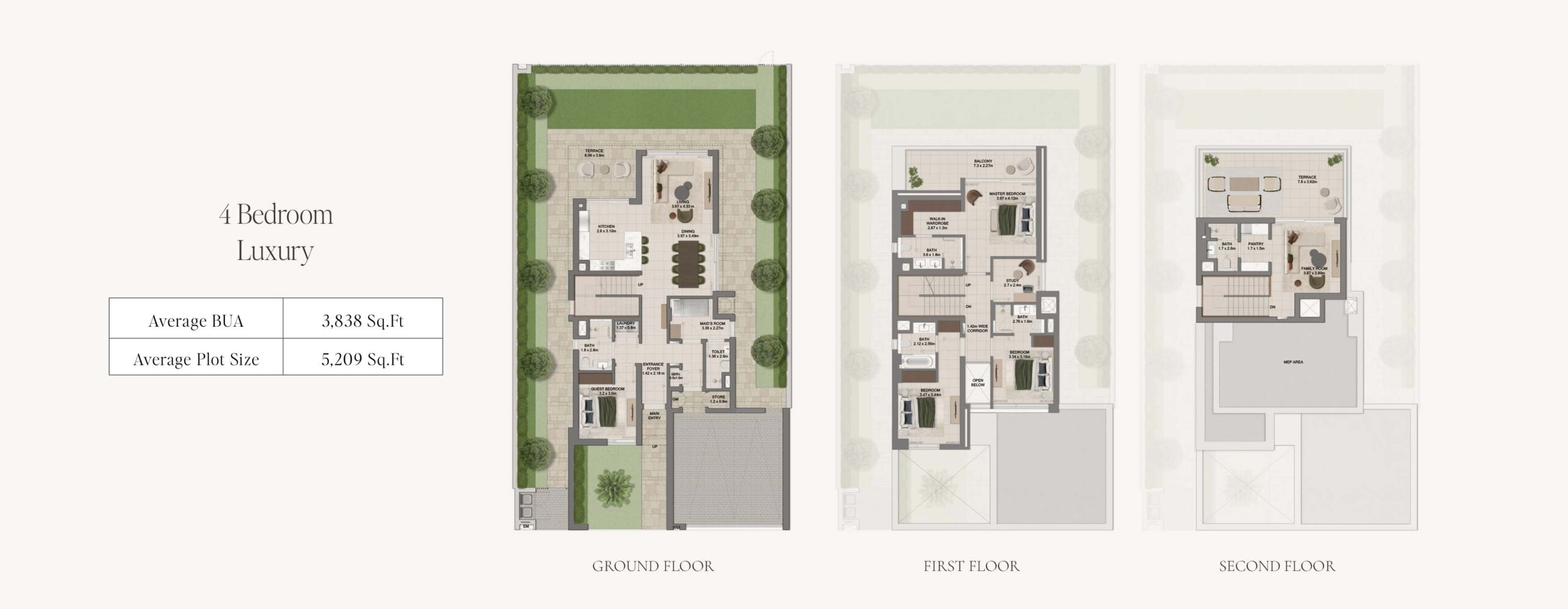 4 Bedrooms + Study + Maid