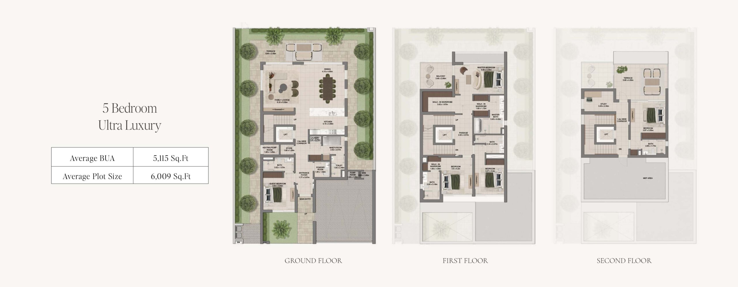 5 Bedrooms + Pool + Maid + Study