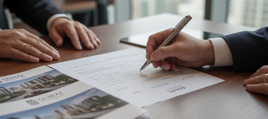 Dubai Rental Contract Signing
