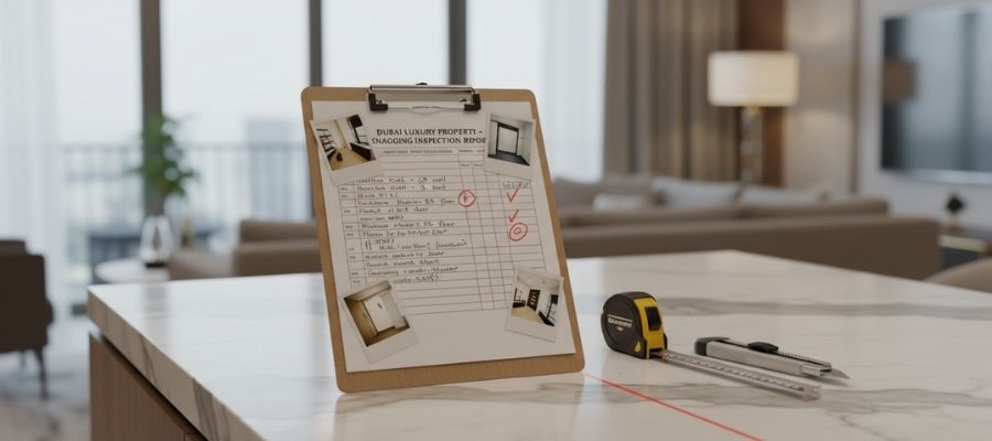 Property snagging checklist and inspection tools in Dubai